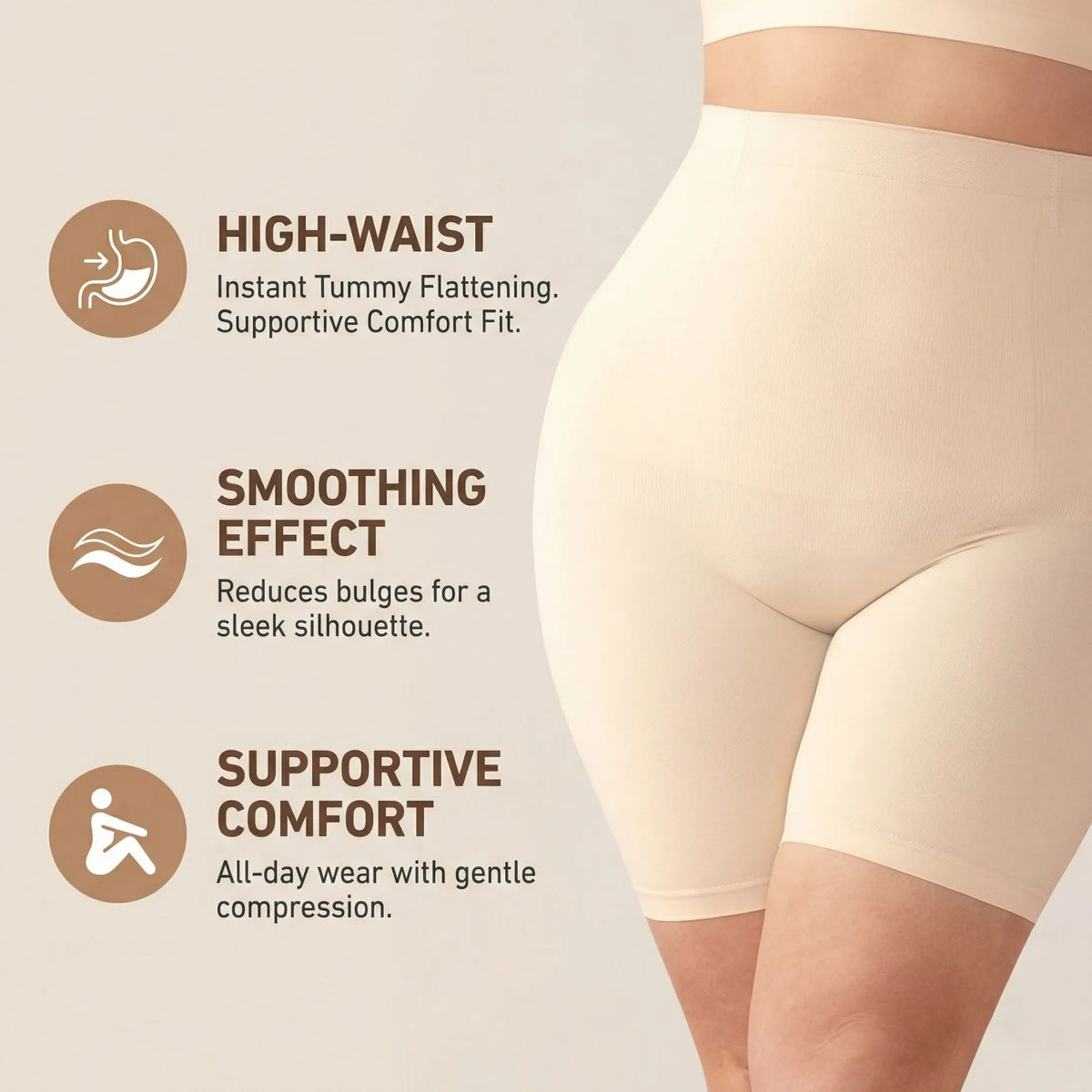 High-Waist Sculpting Shorts